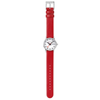 Mondaine Evo 2 Ladies Watch with White Dial and Red Vegan Leather Strap MSE.30210.LCV