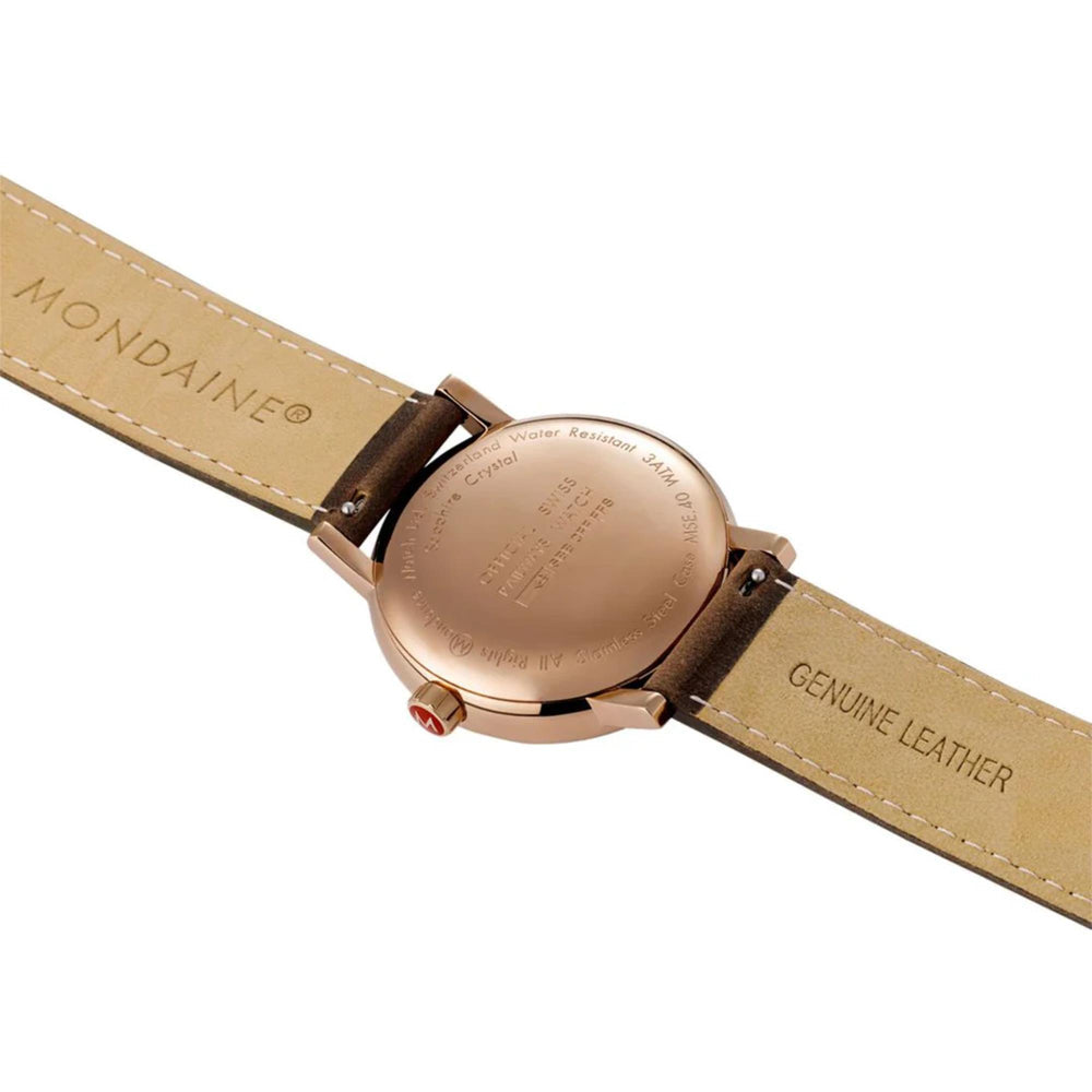 Mondaine Evo2 Mens Watch with Black Dial and Brown Strap MSE.40181.LG