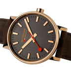 Mondaine Evo2 Mens Watch with Black Dial and Brown Strap MSE.40181.LG