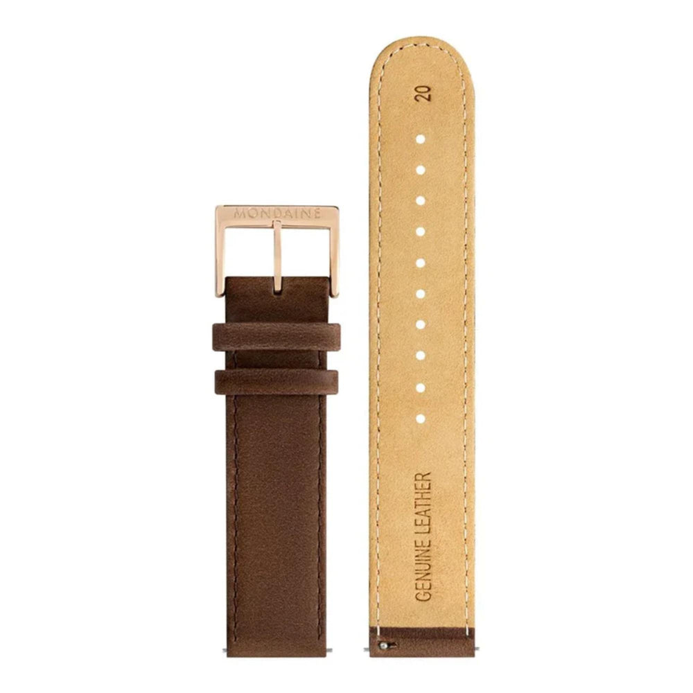 Mondaine Evo2 Mens Watch with Black Dial and Brown Strap MSE.40181.LG