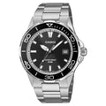 Casio Mens Watch with Black Dial and Silver Strap MTD-145D-1AVER