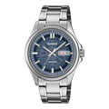 Casio Mens Watch with Blue Dial and Silver Strap MTP-E740-2A1VER