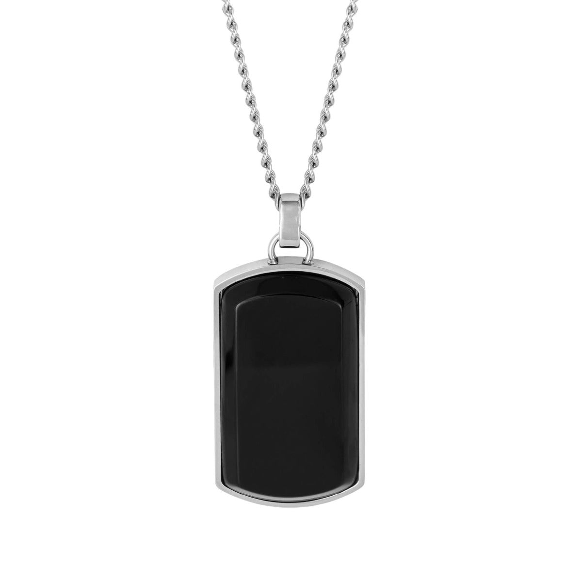 Fred Bennett Dog Tag with Onyx Stone N4546B