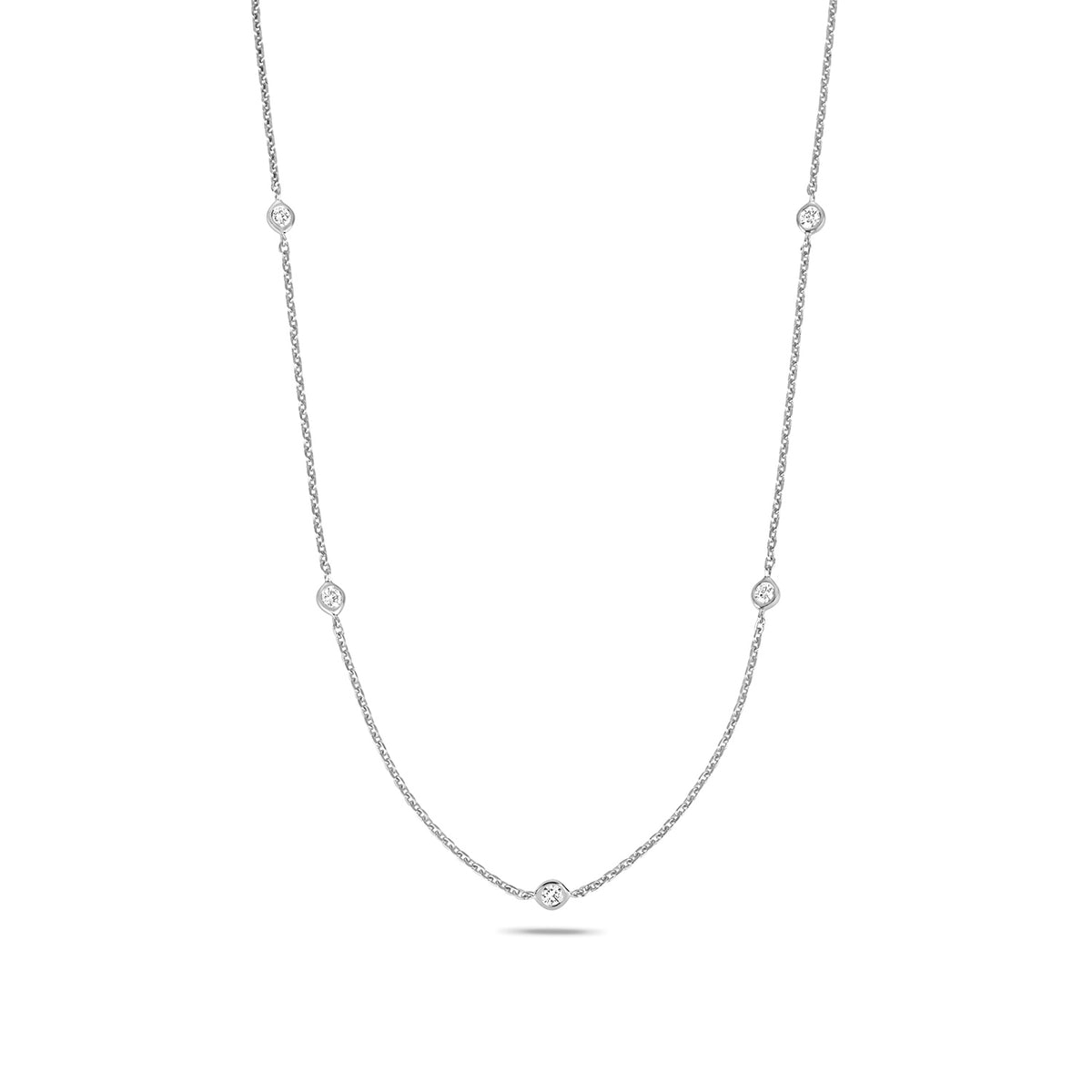 Mwclis Diemwnt Aur Gwyn 9ct 0.35CT