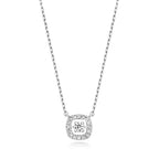 Mwclis Diemwnt Aur Gwyn 9ct 0.06CT