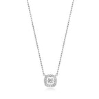 Mwclis Diemwnt Aur Gwyn 9ct 0.06CT