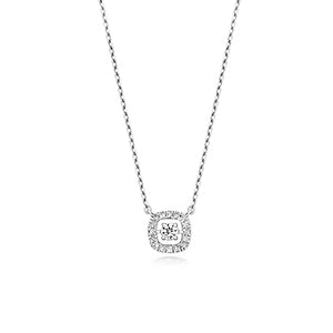 Mwclis Diemwnt Aur Gwyn 9ct 0.06CT