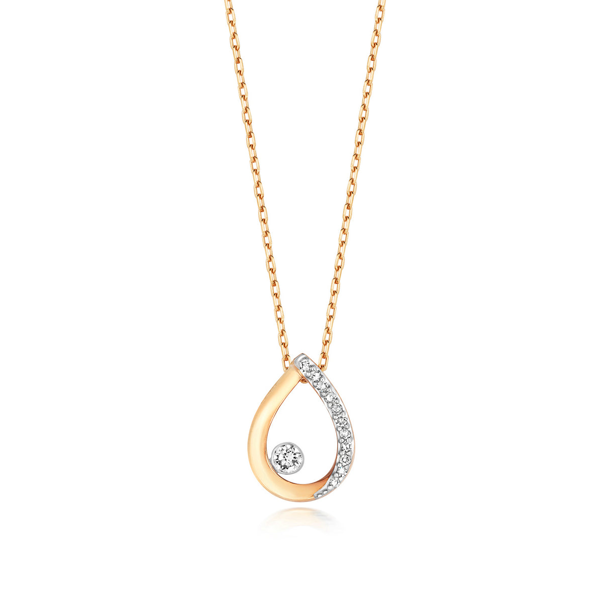 9ct Yellow Gold Diamond Necklace 0.06CT
