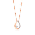 Amlen Ddiemwnt Aur Rhosyn 9ct 0.06CT