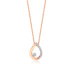 Amlen Ddiemwnt Aur Rhosyn 9ct 0.06CT