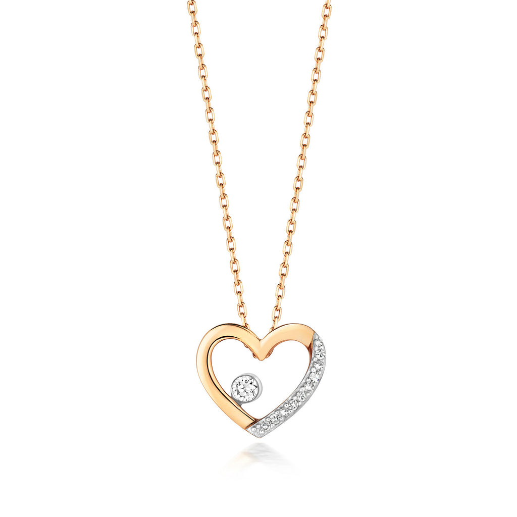 Mwclis Diemwnt Aur Melyn 9ct 0.06CT