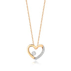 Mwclis Diemwnt Aur Melyn 9ct 0.06CT