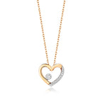 Mwclis Diemwnt Aur Melyn 9ct 0.06CT