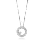 Mwclis Diemwnt Aur Gwyn 9ct 0.08CT