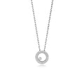 Mwclis Diemwnt Aur Gwyn 9ct 0.08CT