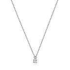 9ct White Gold 15-16 1/2"" Diamond Necklace 0.05CT