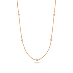 18ct Rose Gold 17" Diamond Necklace 0.35CT