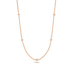18ct Rose Gold 17" Diamond Necklace 0.35CT
