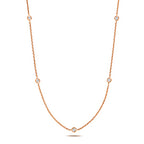 18ct Rose Gold 17" Diamond Necklace 0.35CT