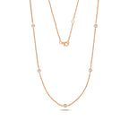 18ct Rose Gold 17" Diamond Necklace 0.35CT