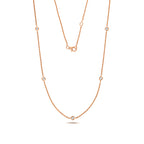 18ct Rose Gold 17" Diamond Necklace 0.35CT