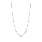 Mwclis Diemwnt Aur Gwyn 18ct 0.27CT