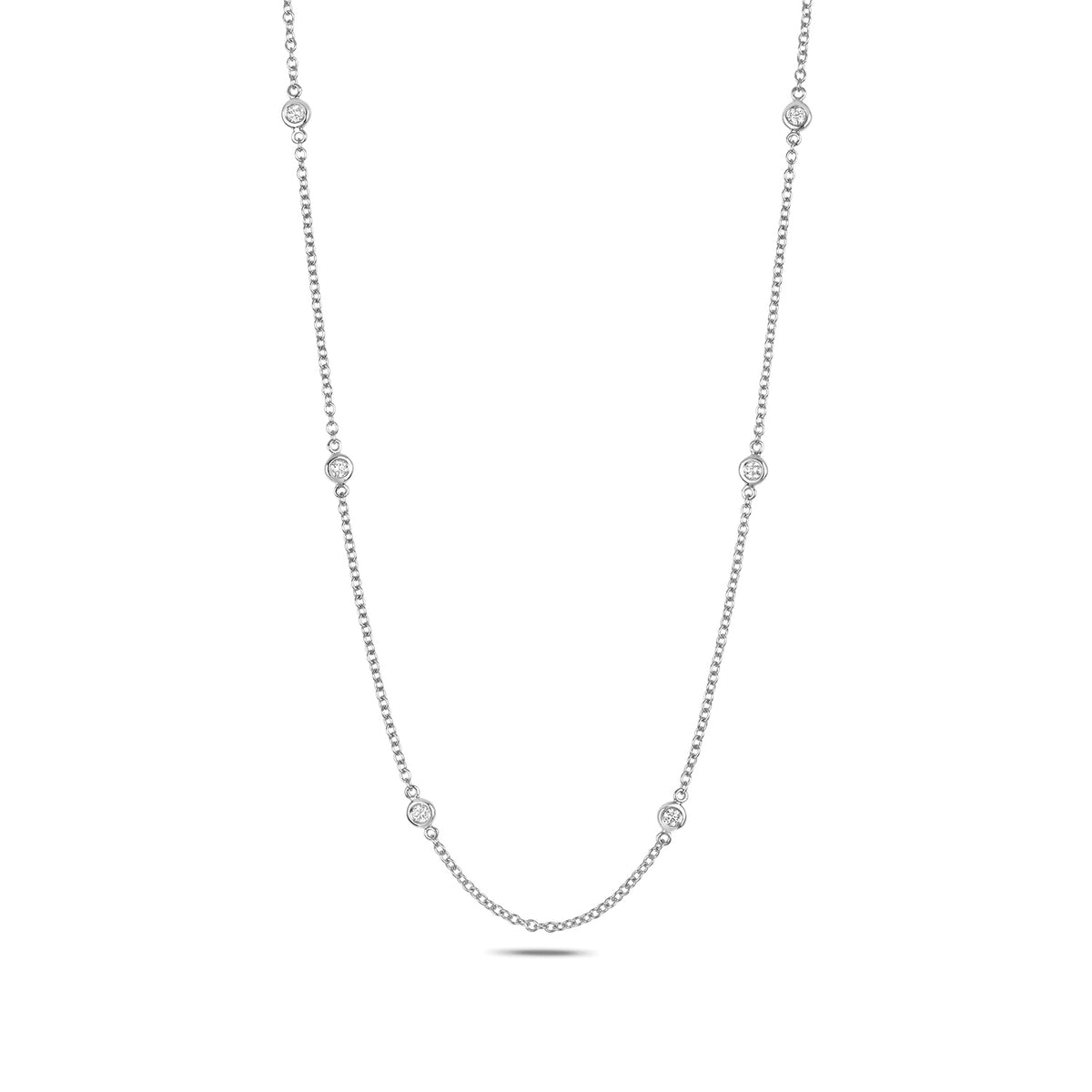 18ct White Gold Diamond Necklace 0.27CT