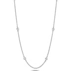 Mwclis Diemwnt Aur Gwyn 18ct 0.27CT