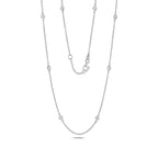 Mwclis Diemwnt Aur Gwyn 18ct 0.27CT
