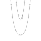 Mwclis Diemwnt Aur Gwyn 18ct 0.27CT