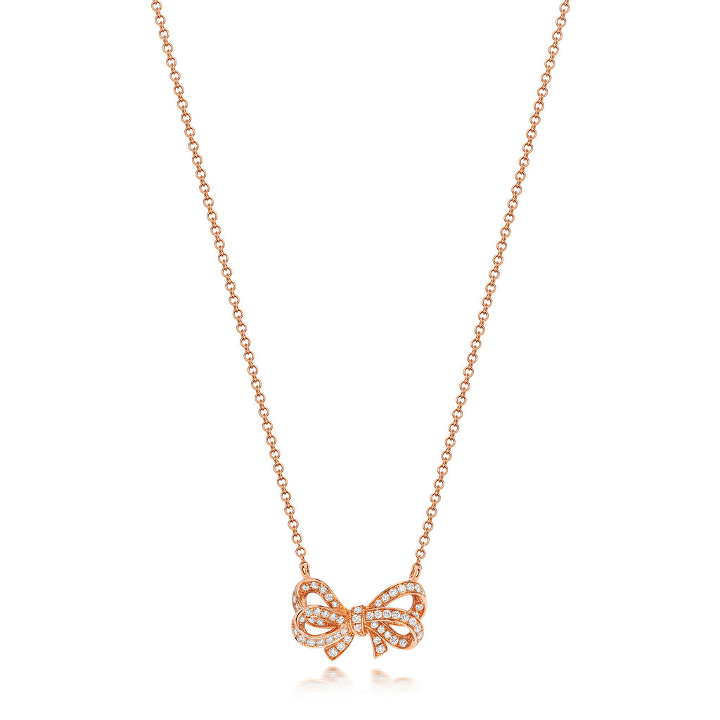 18ct Rose Gold Diamond Necklace 0.3CT