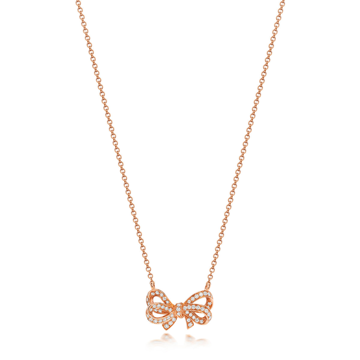 18ct Rose Gold Diamond Necklace 0.3CT