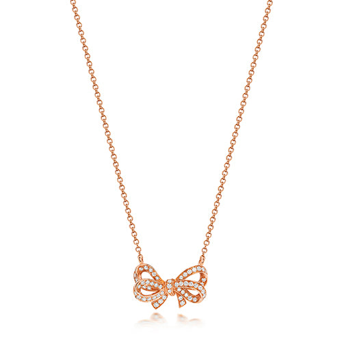 18ct Rose Gold Diamond Necklace 0.3CT