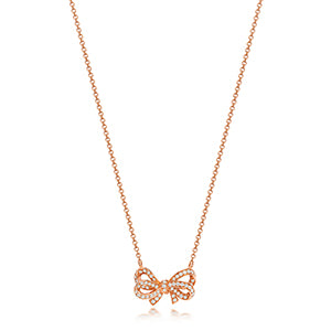 18ct Rose Gold Diamond Necklace 0.3CT