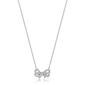 Mwclis Diemwnt Aur Gwyn 18k 0.3CT