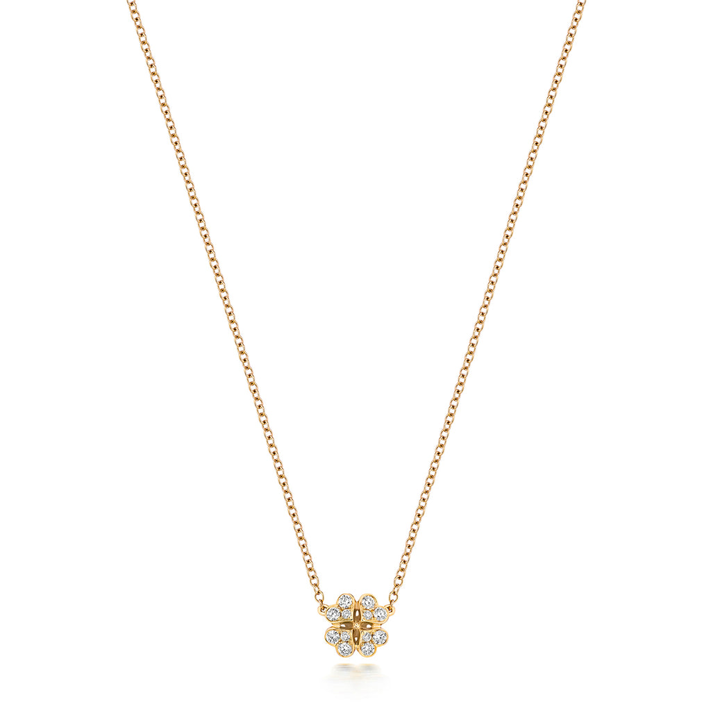 18ct White Gold Diamond Necklace 0.17CT