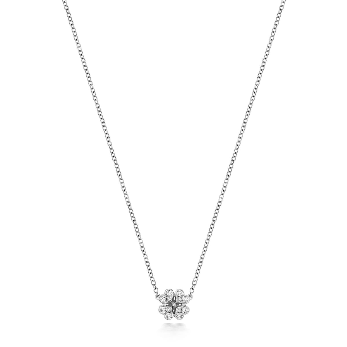 18ct White Gold Diamond Necklace 0.17CT