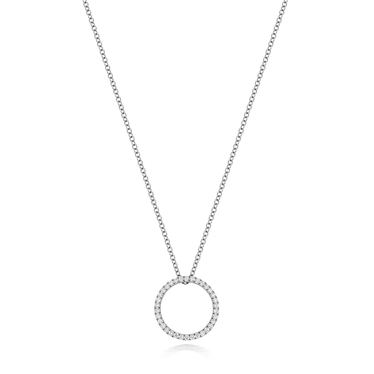 18ct White Gold Diamond Necklace 0.27CT