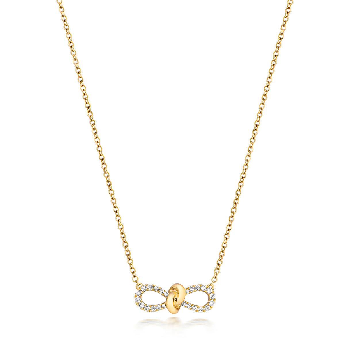 Cadwyn Aur Melyn 18ct gyda Diemwnt 0.19CT