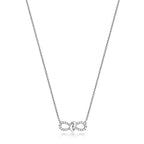 Mwclis Diemwnt Aur Gwyn 18ct 0.19CT