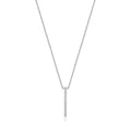 9ct White Gold Diamond Necklace 0.05CT