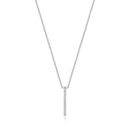 9ct White Gold Diamond Necklace 0.05CT