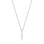 9ct White Gold Diamond Necklace 0.05CT