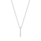 9ct White Gold Diamond Necklace 0.05CT