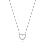 Mwclis Diemwnt Aur Gwyn 18ct 0.09CT