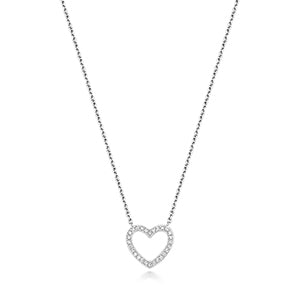 Mwclis Diemwnt Aur Gwyn 18ct 0.09CT