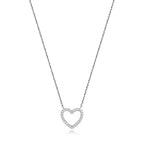 Mwclis Diemwnt Aur Gwyn 18ct 0.09CT