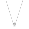 Cadwyn Aur Gwyn 18ct gyda Diemwnt 0.24ct