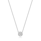Cadwyn Aur Gwyn 18ct gyda Diemwnt 0.24ct