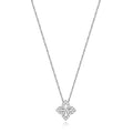 Cadwyn Aur Gwyn 18ct gyda Diemwnt 0.12CT